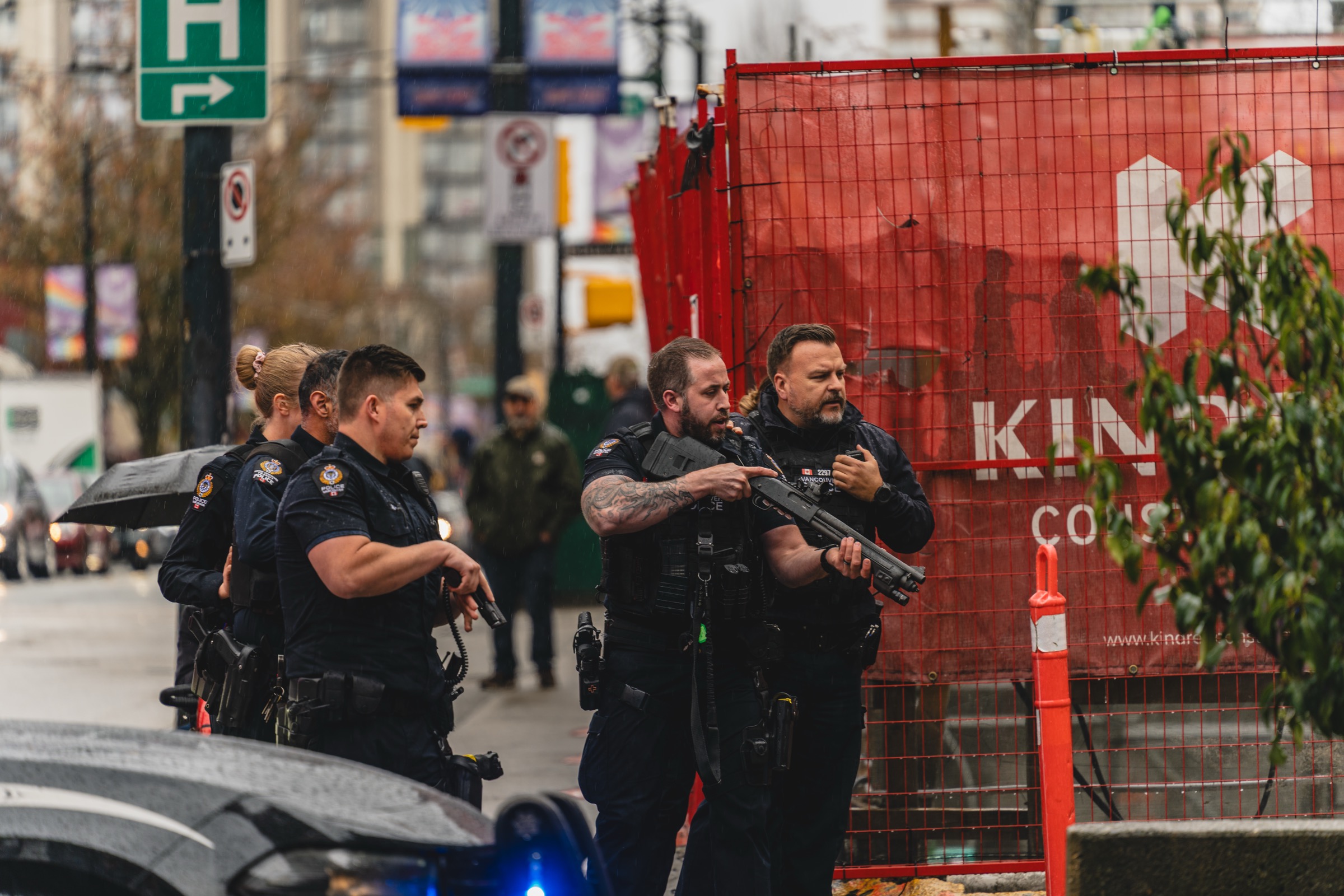 Police response scene in Vancouver