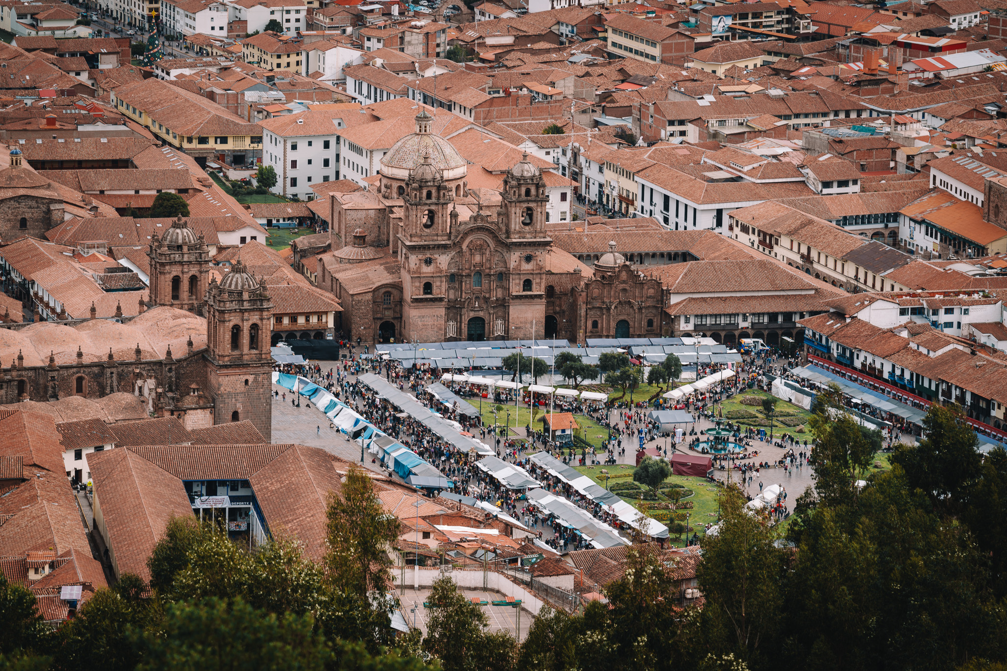 City overlook with cathedral square
