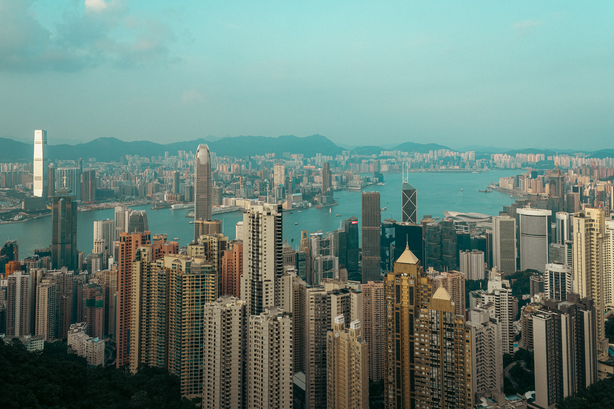 Hong Kong skyline from above