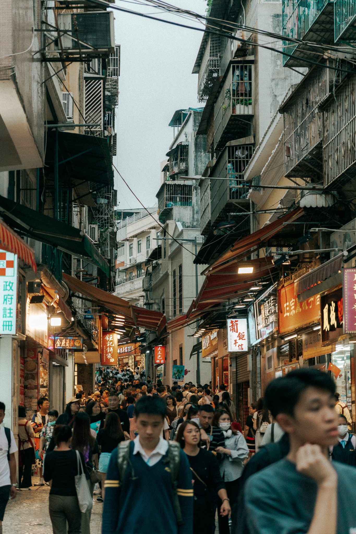 Busy market street